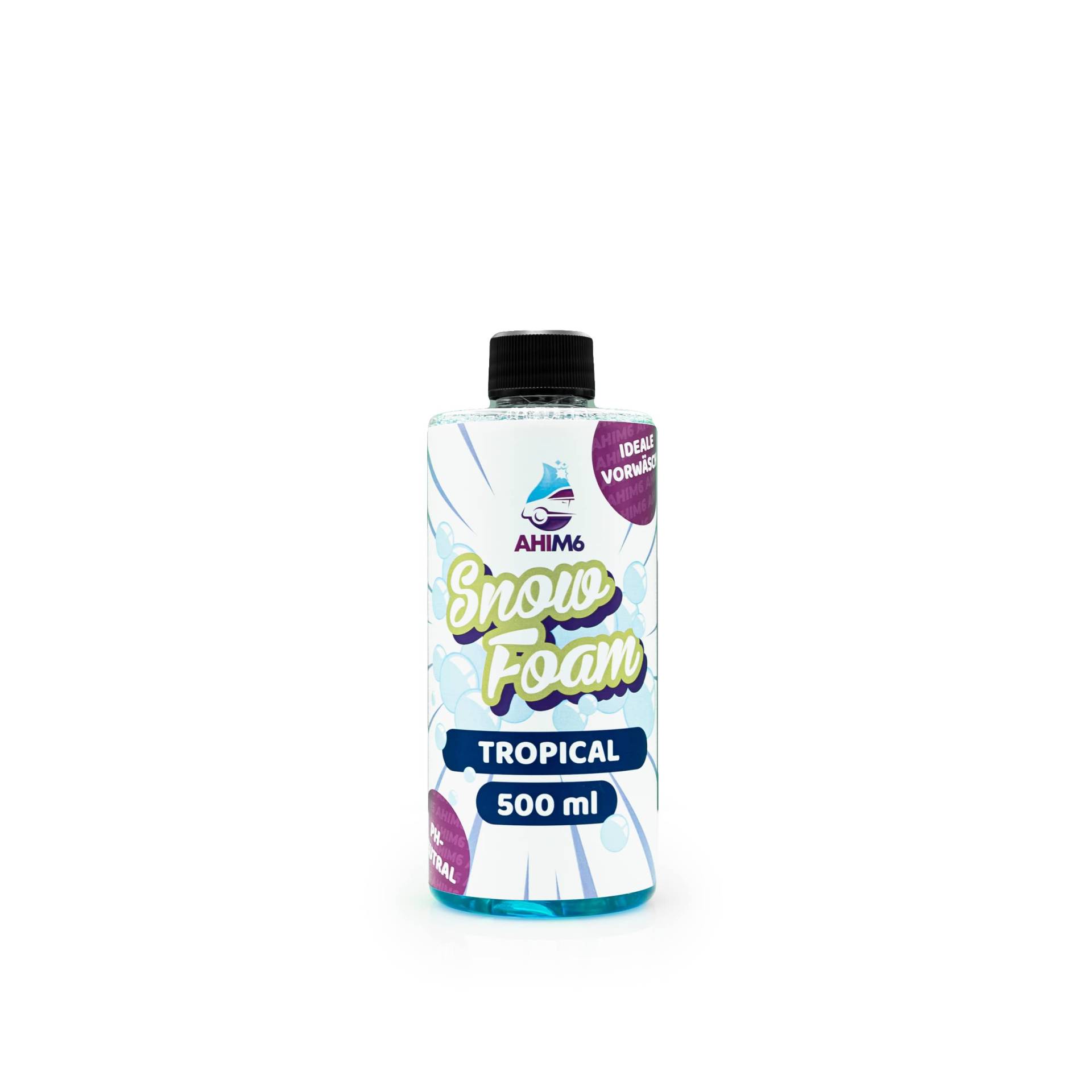 Ahi M6 SnowFoam Tropical 0,5L – Premium Auto-Shampoo für die schonende Vorwäsche mit dichtem Schaum – Entfernt gründlich den hartnäckigen Schmutz – Profi Kfz-Schaumreiniger mit Aktivschaumformel Ahi M6 SnowFoam Tropical 0,5L – Premium Auto-Shampoo für die schonende Vorwäsche mit dichtem Schaum – Entfernt gründlich den hartnäckigen Schmutz – Profi Kfz-Schaumreiniger mit Aktivschaumformel von Ahi M6