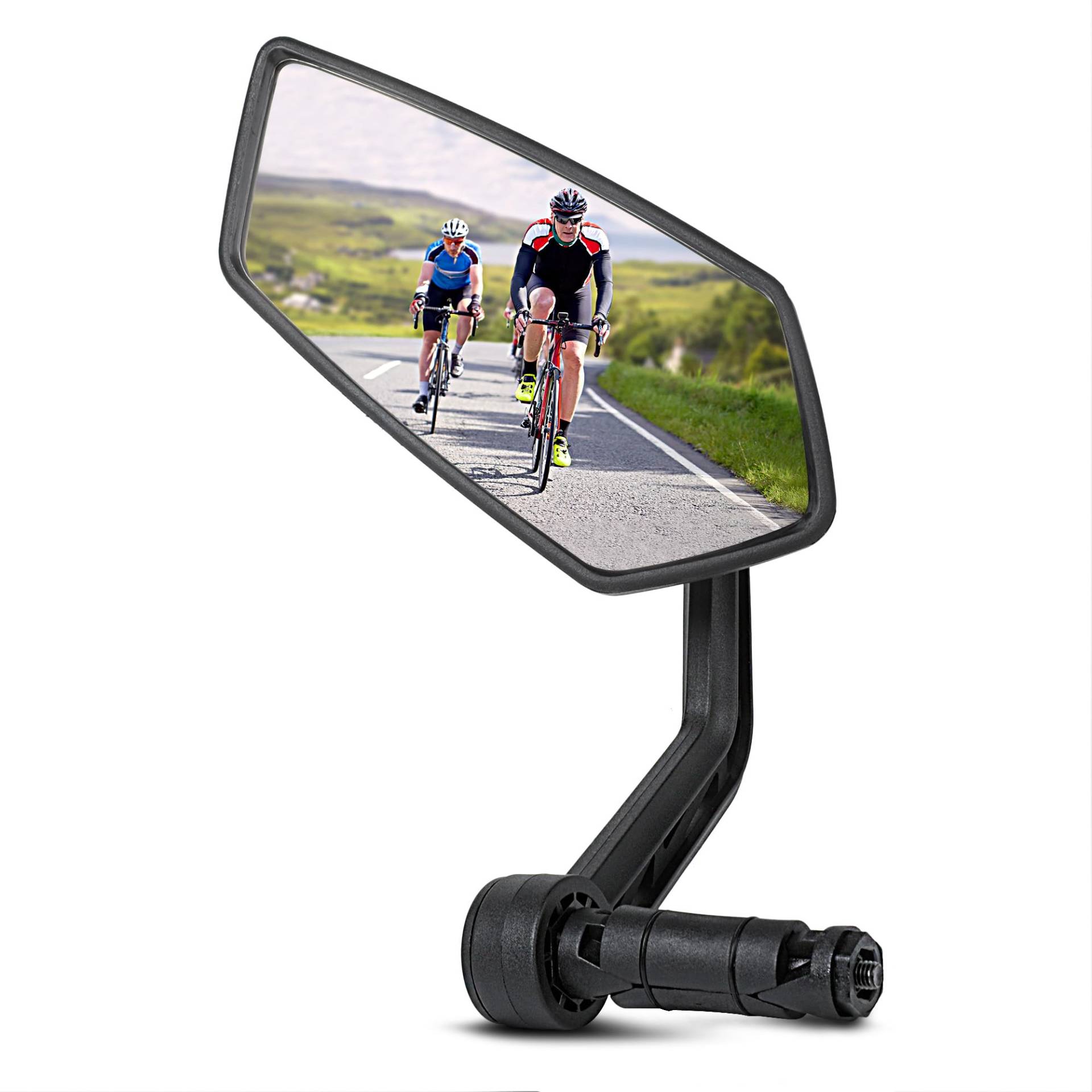 AiQInu Fahrradspiegel, HD Glas Reflektierender Fahrrad Spiegel für Lenker 15-20 mm, 360° drehbarer Fahrradrückspiegel für Fahrrad, Mountainbike, Rennrad (Links) von AiQInu