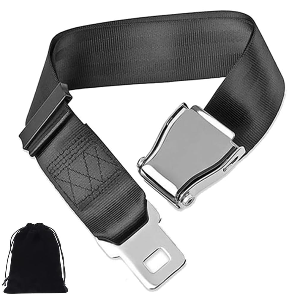 Aiareozy 1 Stück Anschnaller Verlängerung, Gurtverlängerung Flugzeug, Sicherheitsgurt Verlängerung, Gurtschnalle, Gurtverlängerung mit Edelstahl Gürtelschnalle Clip für Reisen Schwangere (Schwarz) Aiareozy 1 Stück Anschnaller Verlängerung, Gurtverlängerung Flugzeug, Sicherheitsgurt Verlängerung, Gurtschnalle, Gurtverlängerung mit Edelstahl Gürtelschnalle Clip für Reisen Schwangere (Schwarz) von Aiareozy