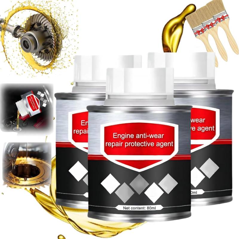 Engine Anti-wear Repair and Maintenance Conditioner,Highly Effective Engine Anti-Wear Protectant,Engine Restorer & Lubricant,Maximum Performance,for Repair,Protection (3pcs) von Aicoyiu