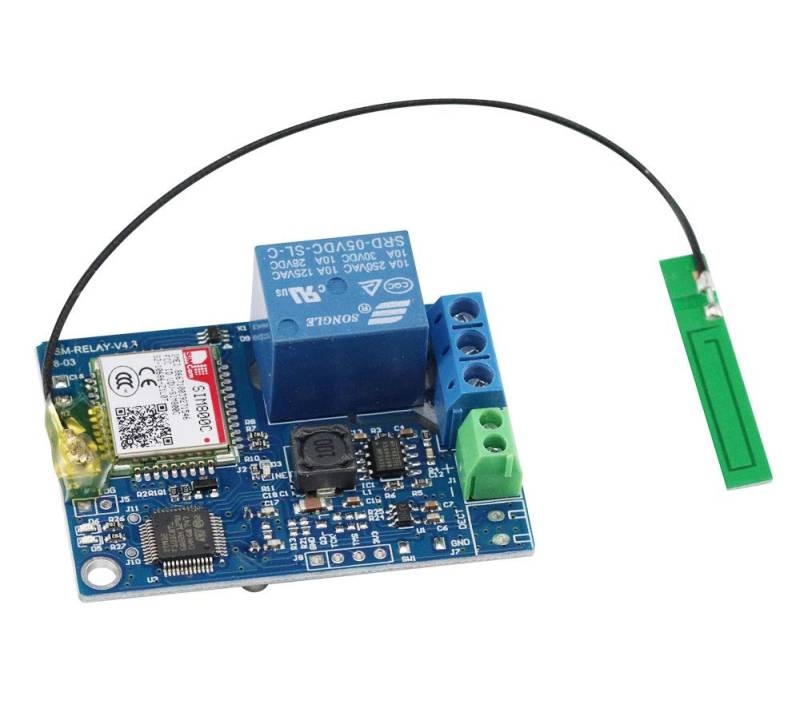 Aihasd 1 Kanal Relaismodul SMS GSM Fernbedienung Schalter SIM800C STM32F103CBT6 für Gewächshaus-Sauerstoffpumpe von Aihasd