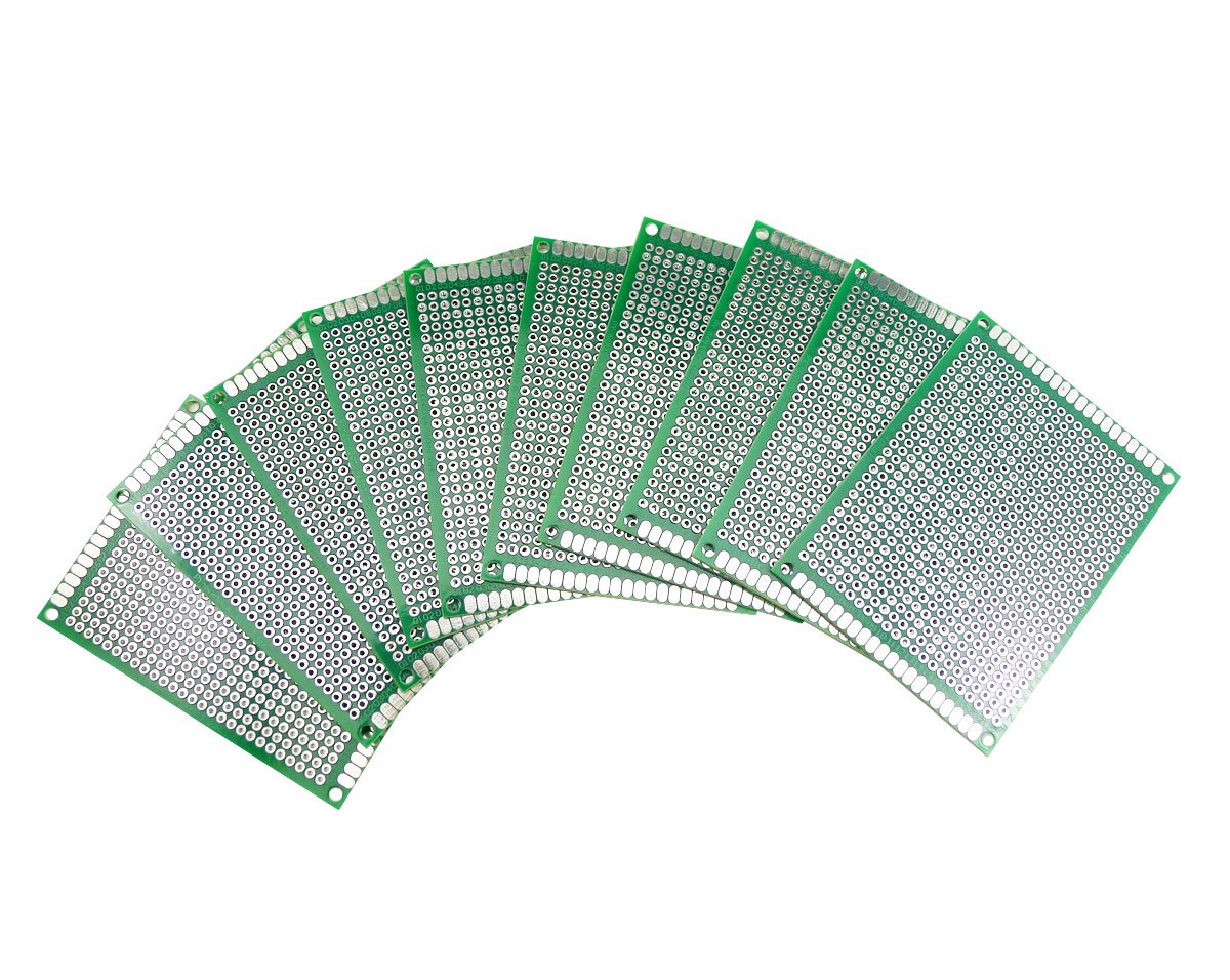 Aihasd 10 Stück PCB Board Prototype Lochrasterplatine Kit 6x8 Lochplatine Lochrasterplatte Doppelseitige Leiterplatte kompatibel mit dem Arduino Kits für DIY Löten Aihasd 10 Stück PCB Board Prototype Lochrasterplatine Kit 6x8 Lochplatine Lochrasterplatte Doppelseitige Leiterplatte kompatibel mit dem Arduino Kits für DIY Löten von Aihasd