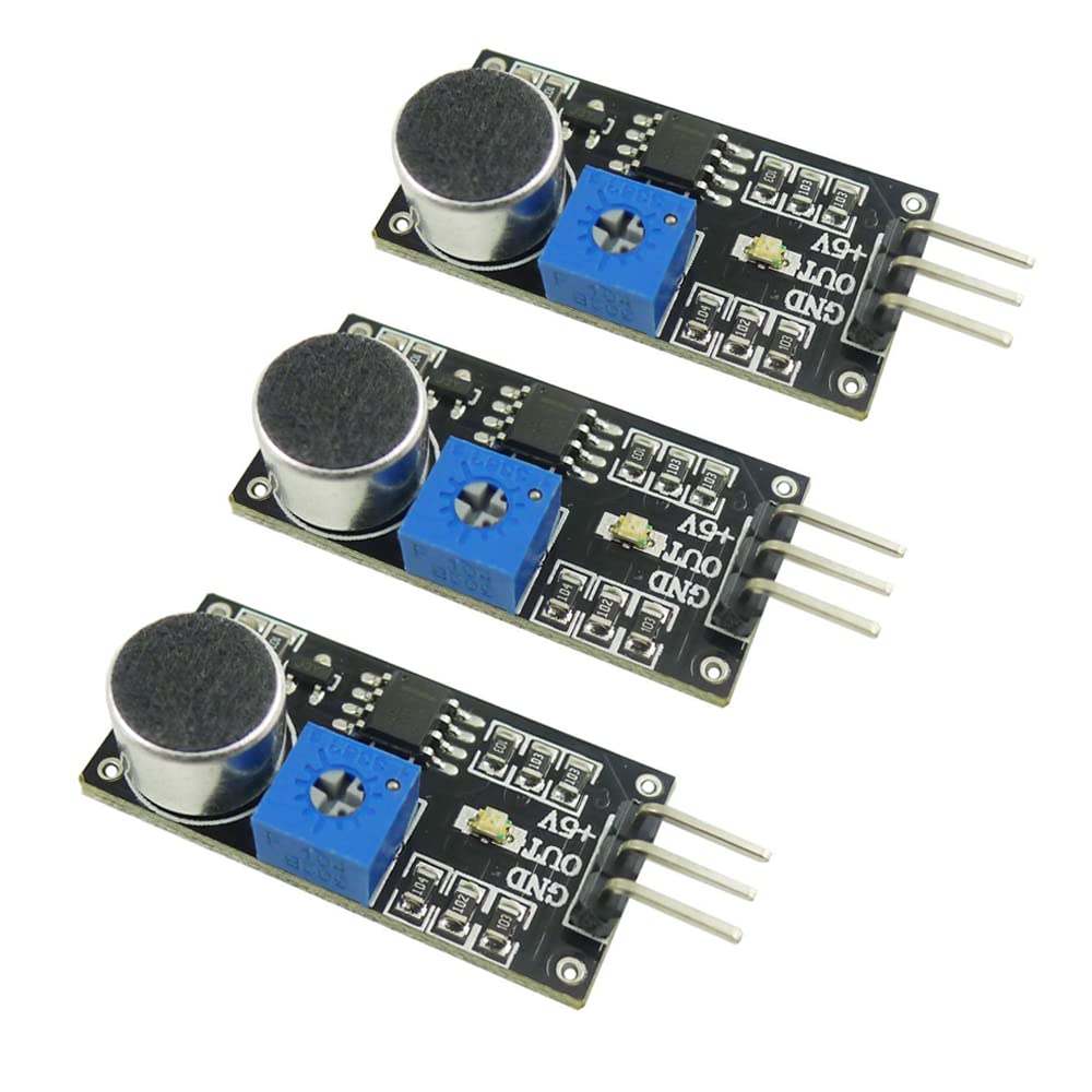 Aihasd 3 Stück 4V-6V Sound Detection Sensor Modul Mikrofon LM393 für Arduino Aihasd 3 Stück 4V-6V Sound Detection Sensor Modul Mikrofon LM393 für Arduino von Aihasd