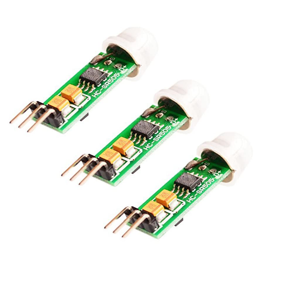 Aihasd 3 Stück HC-SR505 Mini Infrarot PIR Sensor Detektor Schalter Modul Menschlicher Sensor-Schalter für Arduino Aihasd 3 Stück HC-SR505 Mini Infrarot PIR Sensor Detektor Schalter Modul Menschlicher Sensor-Schalter für Arduino von Aihasd