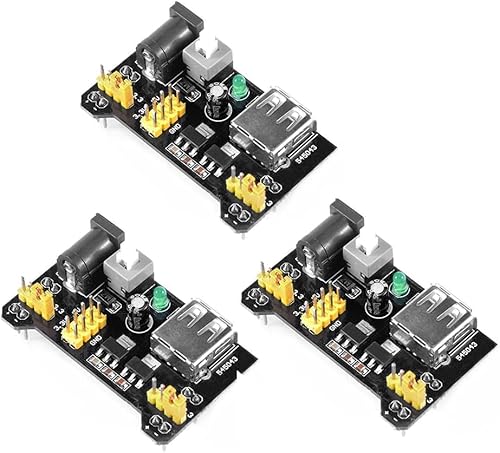 Aihasd 3PCS Breadboard Netzteil Adapter Power Supply Modul 3.3V / 5V Steckplatine für Arduino Steckbrett von Aihasd