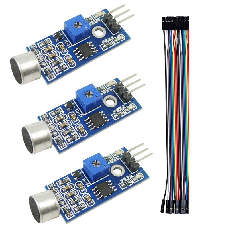 Aihasd 3PCS High Sensitivity Ton Mikrofon Sensor Detection-Modul für Arduino AVR PIC von Aihasd