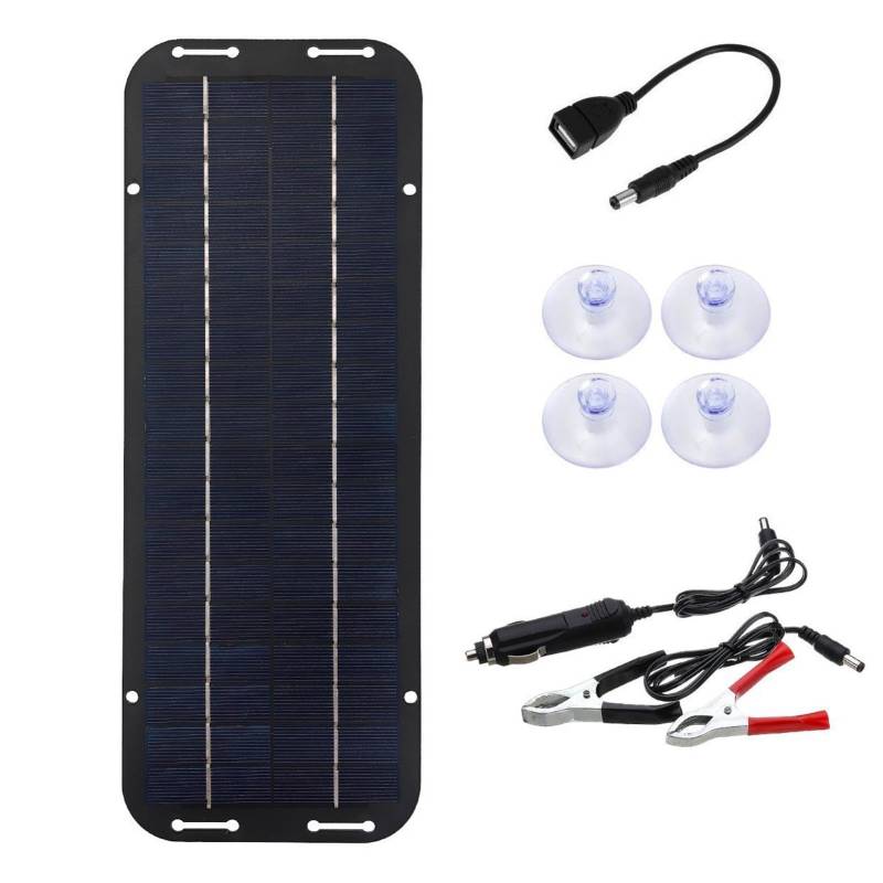 Ailan Zuverlässige Solarenergie 12 V Solarpanel für Wohnwagen und LKW 12 V Solarpanel Batterieladegerät Kit Solar Erhaltungsladegerät, Kein Controller von Ailan