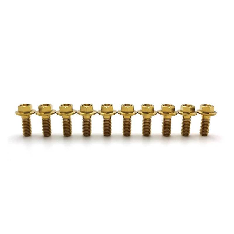 Aimazom Bremsscheibe Rotor Schrauben Bolzen Für HON&DA CRF150F CRF230F 2003-2011 Motorrad Vorderradbremsrotorschrauben(Gold) von Aimazom