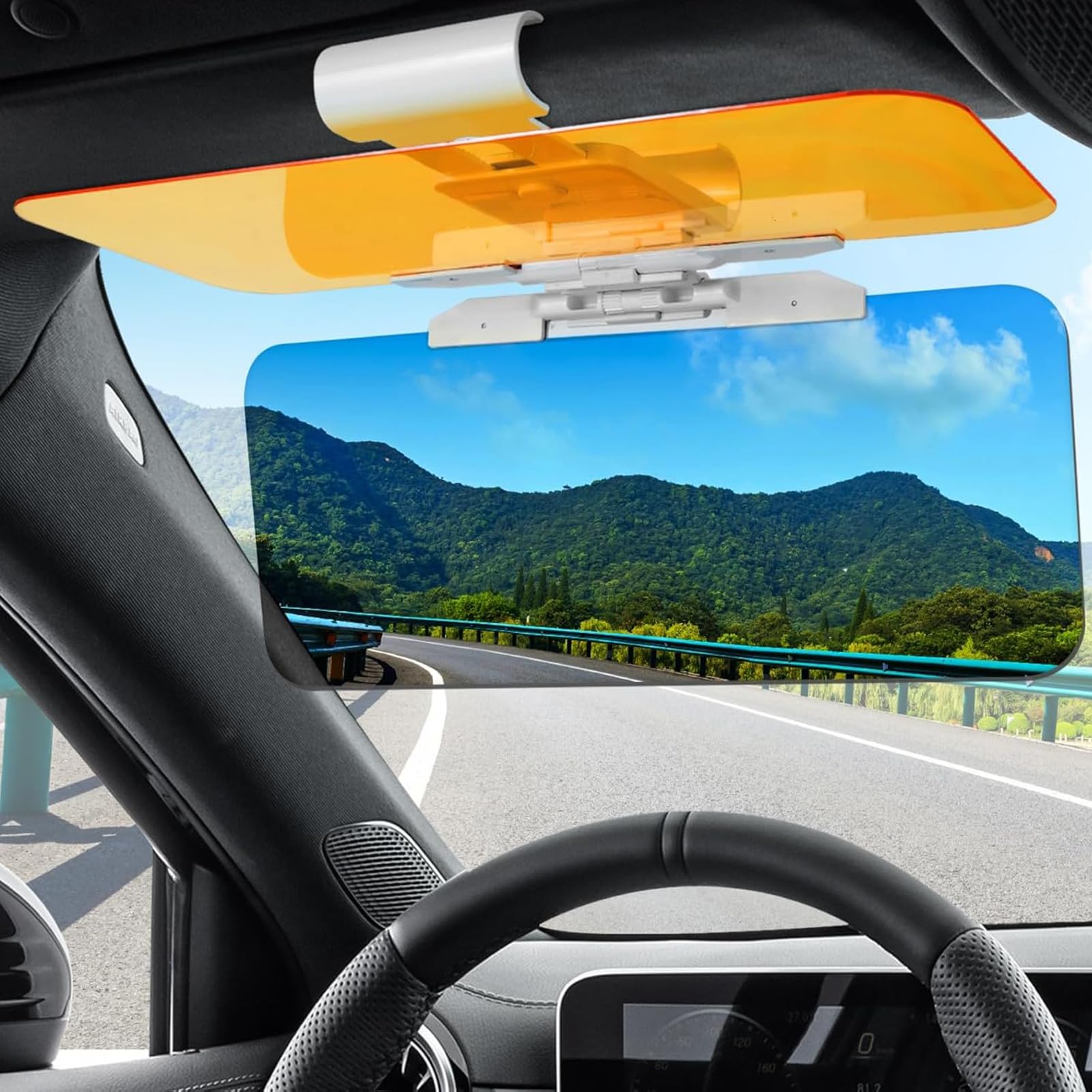 Auto-Sonnenblende, 2-in-1-Auto-Visier-Verlängerung für Tag und Nacht, blendfrei, blendfrei und UV-HD, Auto-Windschutzscheiben-Visier Auto-Sonnenblende, 2-in-1-Auto-Visier-Verlängerung für Tag und Nacht, blendfrei, blendfrei und UV-HD, Auto-Windschutzscheiben-Visier von Aimisite
