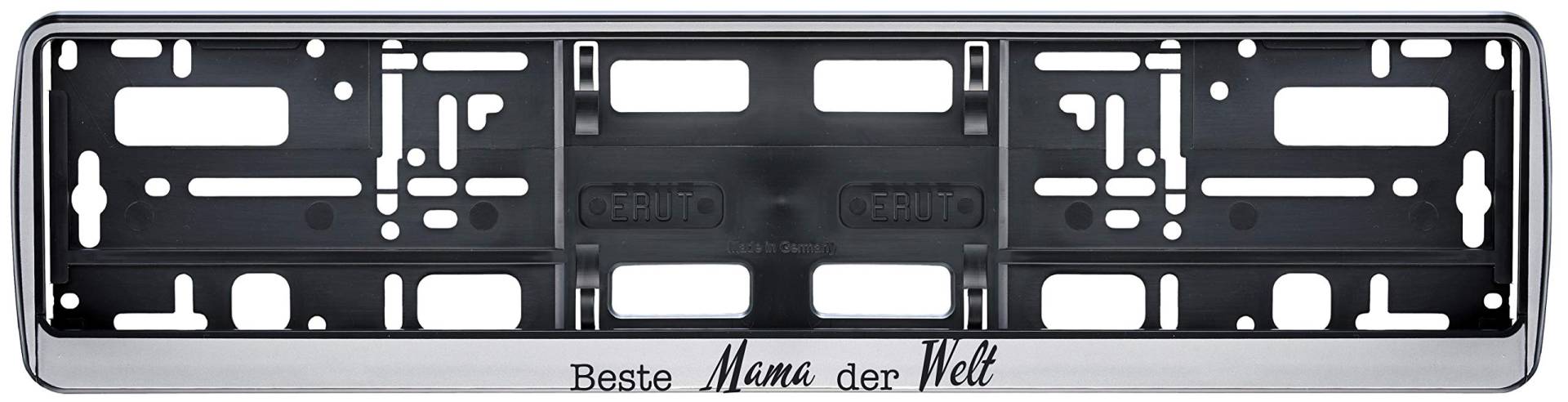 Auto Kennzeichenhalter in der Farbe Silber/Schwarz Nummernschildhalterung Auto, Nummernschildhalter lustige Sprüche Zitate Beste Mama 2 Stück Auto Kennzeichenhalter in der Farbe Silber/Schwarz Nummernschildhalterung Auto, Nummernschildhalter lustige Sprüche Zitate Beste Mama 2 Stück von Aina