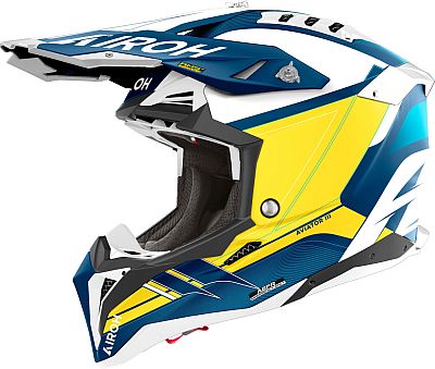 Airoh Aviator 3 Saber, Motocrosshelm - Matt Blau/Weiß/Gelb - L Airoh Aviator 3 Saber, Motocrosshelm - Matt Blau/Weiß/Gelb - L von Airoh