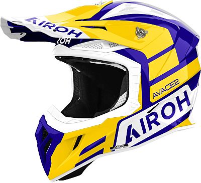 Airoh Aviator Ace 2 Sake, Motocrosshelm - Weiß/Lila/Gelb - M von Airoh
