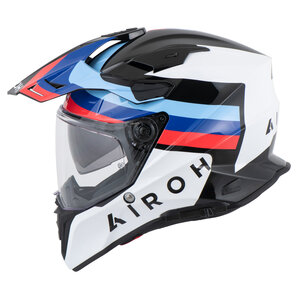 Airoh Commander 2 Doom Endurohelm Schwarz Weiss Rot Blau von Airoh