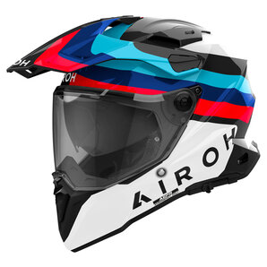 Airoh Commander 2 Doom Endurohelm Schwarz Weiss Rot Blau von Airoh