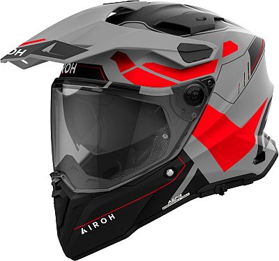 Airoh Commander 2 Reveal, Endurohelm - Matt Grau/Schwarz/Neon-Rot - L von Airoh