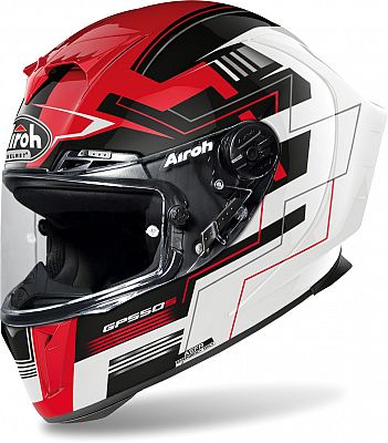 Airoh GP 550 S Challenge, Integralhelm - Weiß/Rot/Schwarz - XS von Airoh