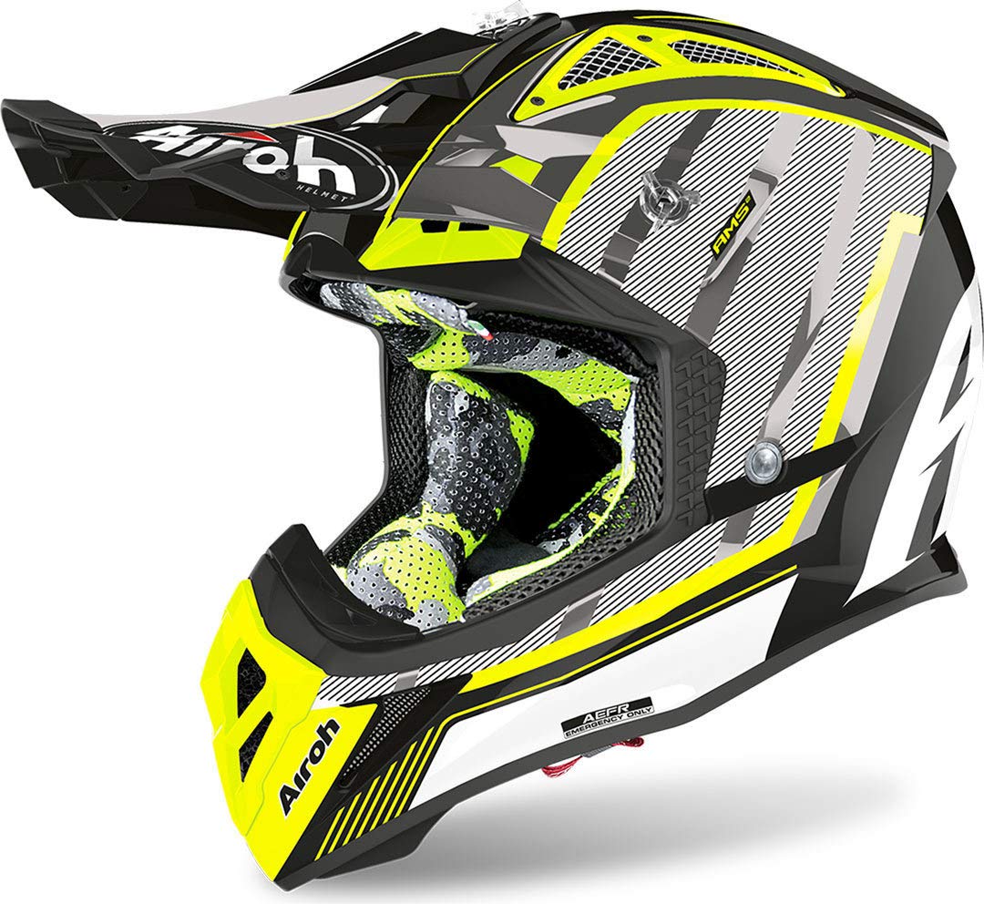 Airoh HELMET AVIATOR 2.3 AMS2 GLOW CHROME YELLOW S von Airoh