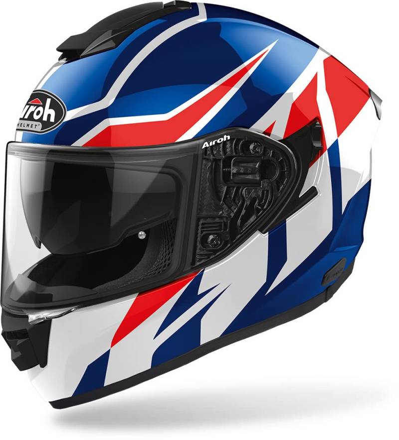 Airoh HELMET ST501 FROST BLUE/RED GLOSS M von MOTOTOPGUN