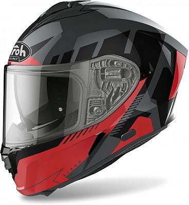 Airoh Spark Rise, Integralhelm - Dunkelgrau/Rot/Schwarz - XS von Airoh