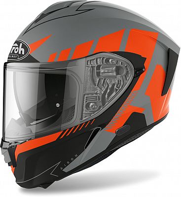 Airoh Spark Rise, Integralhelm - Matt Grau/Orange/Schwarz - XXL von Airoh