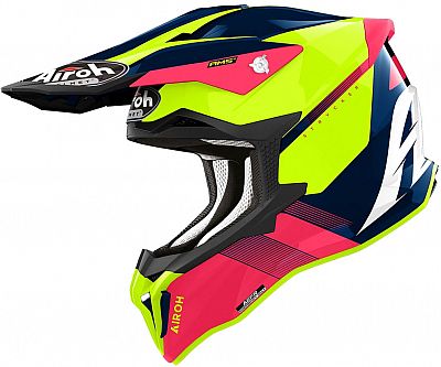 Airoh Strycker Blazer, Motocrosshelm - Blau/Pink/Neon-Gelb - L Airoh Strycker Blazer, Motocrosshelm - Blau/Pink/Neon-Gelb - L von Airoh