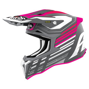 Airoh Strycker Shaded Pink Gloss Crosshelm Weiss Anthrazit von Airoh