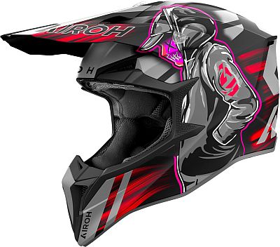 Airoh Wraaap Cyber, Motocrosshelm - Matt Schwarz/Grau/Rot - L Airoh Wraaap Cyber, Motocrosshelm - Matt Schwarz/Grau/Rot - L von Airoh