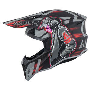 Airoh Wraaap Cyber Crosshelm Matt Schwarz Rot Grau Anthrazit Airoh Wraaap Cyber Crosshelm Matt Schwarz Rot Grau Anthrazit von Airoh