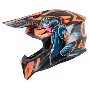Airoh Wraaap Cyber Crosshelm Orange Schwarz Blau Airoh Wraaap Cyber Crosshelm Orange Schwarz Blau von Airoh