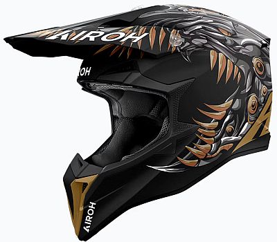 Airoh Wraaap Cyborg, Motocrosshelm - Matt Schwarz/Grau/Bronze - M Airoh Wraaap Cyborg, Motocrosshelm - Matt Schwarz/Grau/Bronze - M von Airoh