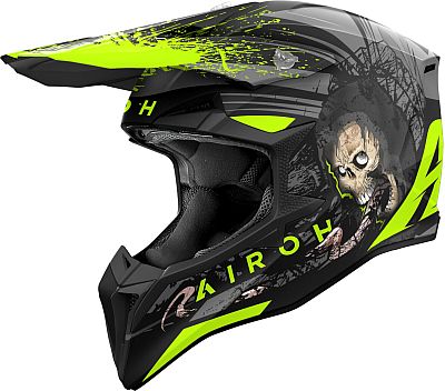 Airoh Wraaap Darkness, Motocrosshelm - Matt Schwarz/Grau/Neon-Gelb - L Airoh Wraaap Darkness, Motocrosshelm - Matt Schwarz/Grau/Neon-Gelb - L von Airoh