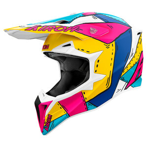 Airoh Wraaap Paint Crosshelm Matt Weiss Blau Gelb Pink Airoh Wraaap Paint Crosshelm Matt Weiss Blau Gelb Pink von Airoh