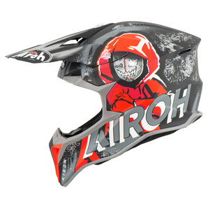 Airoh Wraap Alien Red Matt Crosshelm Anthrazit Rot Schwarz von Airoh