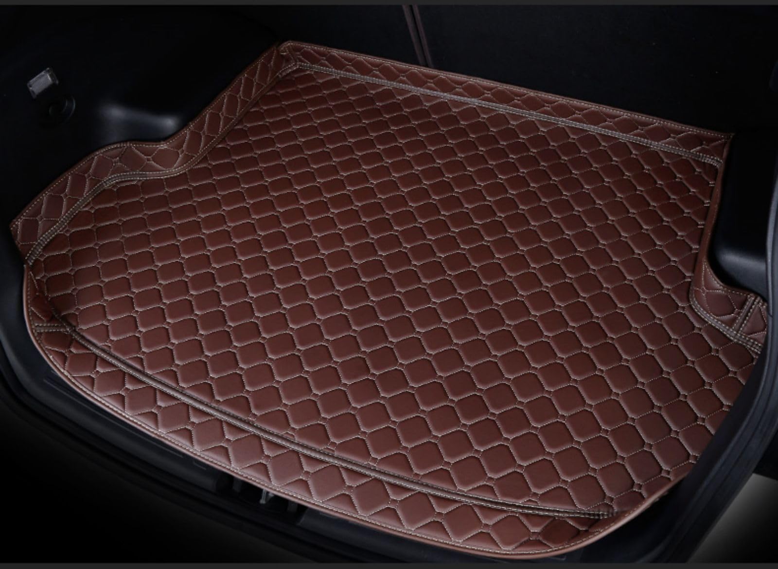 Auto Kofferraum Schutzmatte für Jaguar XF 2008-2021, Kofferraummatte Langlebig Kratzfest Wasserdicht rutschfest Auto Zubehör,Coffee-High von Airshi