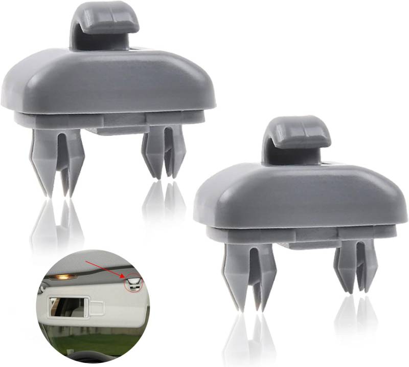 Sonnenblende Halterung für Au-di (2 Stück), Auto Sonnenblende Clip Haken Kompatibel mit Au-di A1 A3 S3 A4 S4 A5 S5 Q3 Q5 TT, Halter für Sonnenblenden 8U0857562 8E0857562A (grau) von Aisikoo