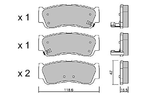 AISIN BPHY-2006 Bremsbeläge, Set of 4 von Aisin