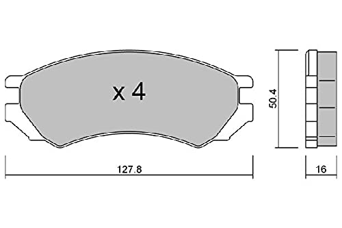 AISIN BPNI-1010 Bremsbeläge, Set of 4 von Aisin