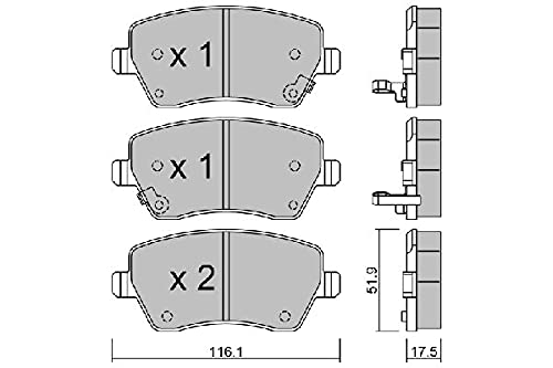 AISIN BPNI-1014 Bremsbeläge, Set of 4 von Aisin