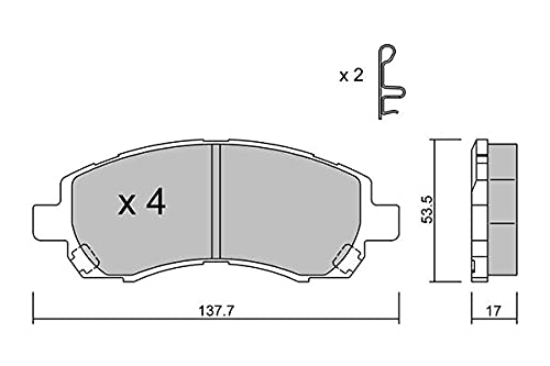 AISIN BPSB-1001 Bremsbeläge, Set of 4 von Aisin