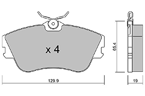 AISIN BPVW-1034 Bremsbeläge, Set of 4 von Aisin