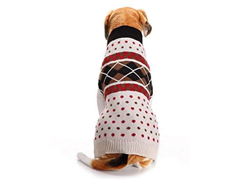 Aisuper Mode Britischen Stil Cool Retro mit Netz Jumper für Hunde, Causal-Winter-Kleidung Haustier Pullover Cute Strickwaren von Aisuper