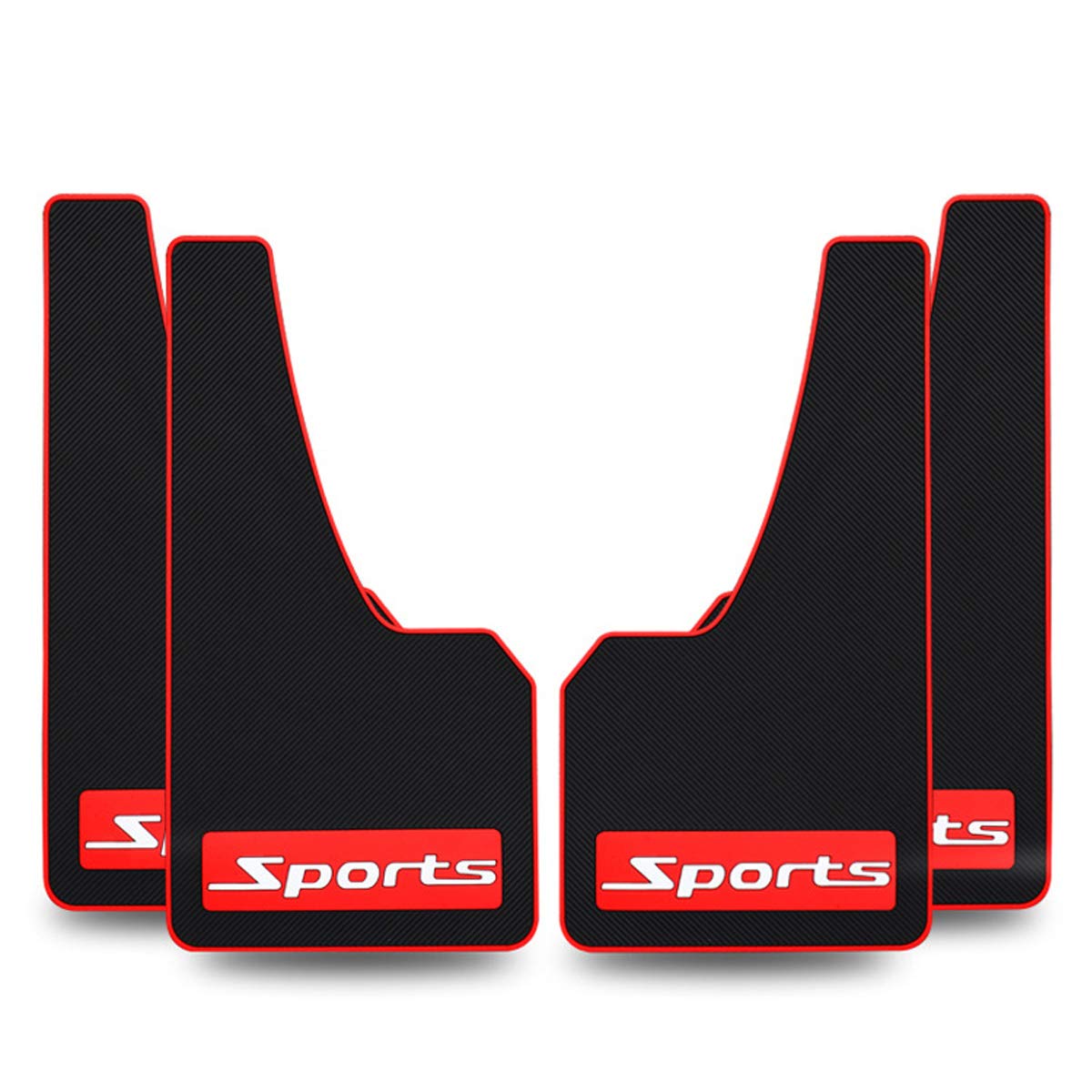 4 Stück weiches Material Auto-Fender Auto Schmutzfänger Universal Passform Schwarz Spritzschutz Gummi Schlammschutz Keine Kollision Universal 43,5 cm 23 cm 0,5 cm (Sport) von Aiydachy