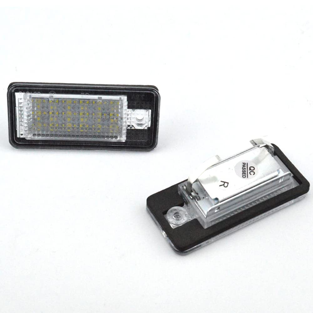 Aiyomi 2-Teilige LED Kennzeichenbeleuchtung, LED Nummernschildbeleuchtung 18 SMD Kennzeichenbeleuchtung Hinten, Kennzeichenbeleuchtung für Au-di A3 S3 A4 S4 A6 S6 A8 Q7 von Aiyomi