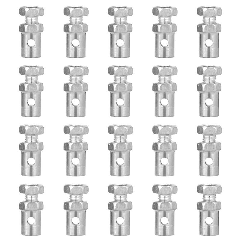 20 Stück 1/8-Zoll Schraubnippel Bremskabel Nippel Schrauben Kupplungsbrems Gaszugenden Schraubnippel Gaszug Nippel Schraubnippel Kabelstopper für Seilzug Fahrrad Go-Karts Motorräder Roller Rasenmäher von Aiyorse