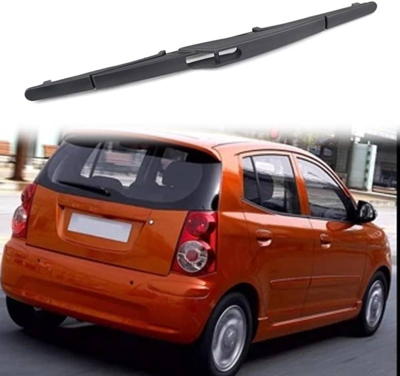 Scheibenwischer Hinten Ersatz, Hinterer Wischerblatt Wischerarm Geeignet für KIA Picanto Morning MK1 Naza Suria SA Hatchback 2004-2011, Scheibenwischer Wischer Set von AjaxCat