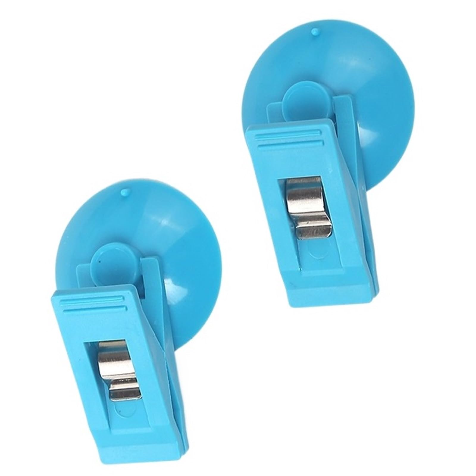 1 Paar Auto-Innenfenster-Clip-Halterung, Schwarzer Saugnapf-Clip, Kunststoff-Saugnapf, Abnehmbarer Halter for Sonnenschutz, Vorhang, Handtuch, Ticket(Blue) von Ajhui