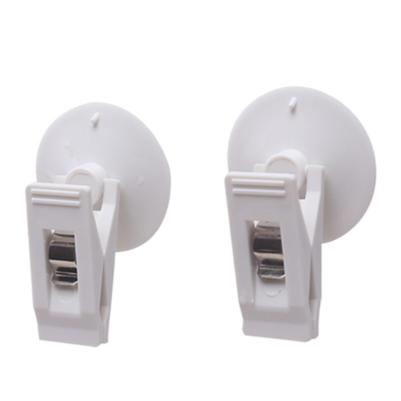 1 Paar Auto-Innenfenster-Clip-Halterung, Schwarzer Saugnapf-Clip, Kunststoff-Saugnapf, Abnehmbarer Halter for Sonnenschutz, Vorhang, Handtuch, Ticket(White) von Ajhui