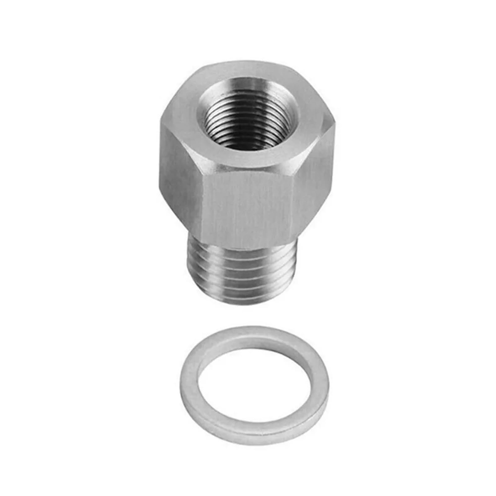 1 Stück M12x1.5 Bis 1/8 NPT, Kompatibel Mit LS Swap Gauge Sensor Adapterstecker Mit Unterlegscheibe, M16x1.5 Bis 1/8 NPT Motoröldrucksensor(M16) von Ajhui