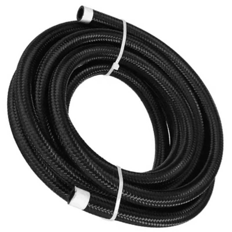 1 Stücke 1M/2M/3M/5M/6M AN4 AN6 AN8 AN10 Auto Kraftstoffschlauch Öl Gas Kühlerschlauch Leitung Rohr Nylon Edelstahl Innen Geflochten CPE Gummi(5M AN8 ID11.13mm) von Ajhui
