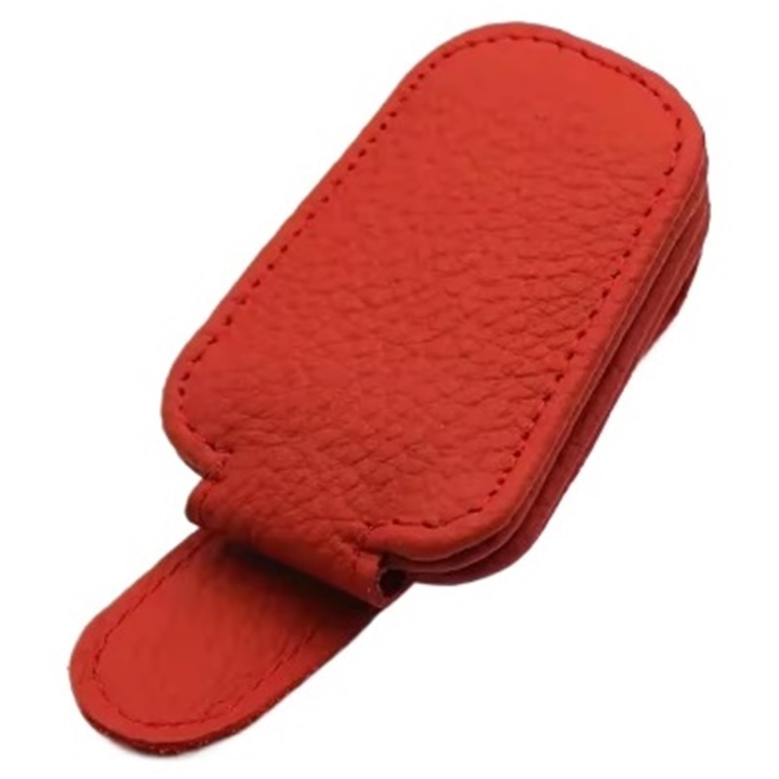 1 X Sonnenbrillenhalter, Geeignet for Auto-Sonnenschirme, Leder-Sonnenbrillenclip Und Ticketclip.(Red) von Ajhui